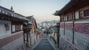 Traditional hanok alley in Bukchon, Seoul