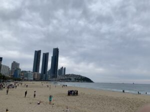 Haeundae Beach and skyline, Busan